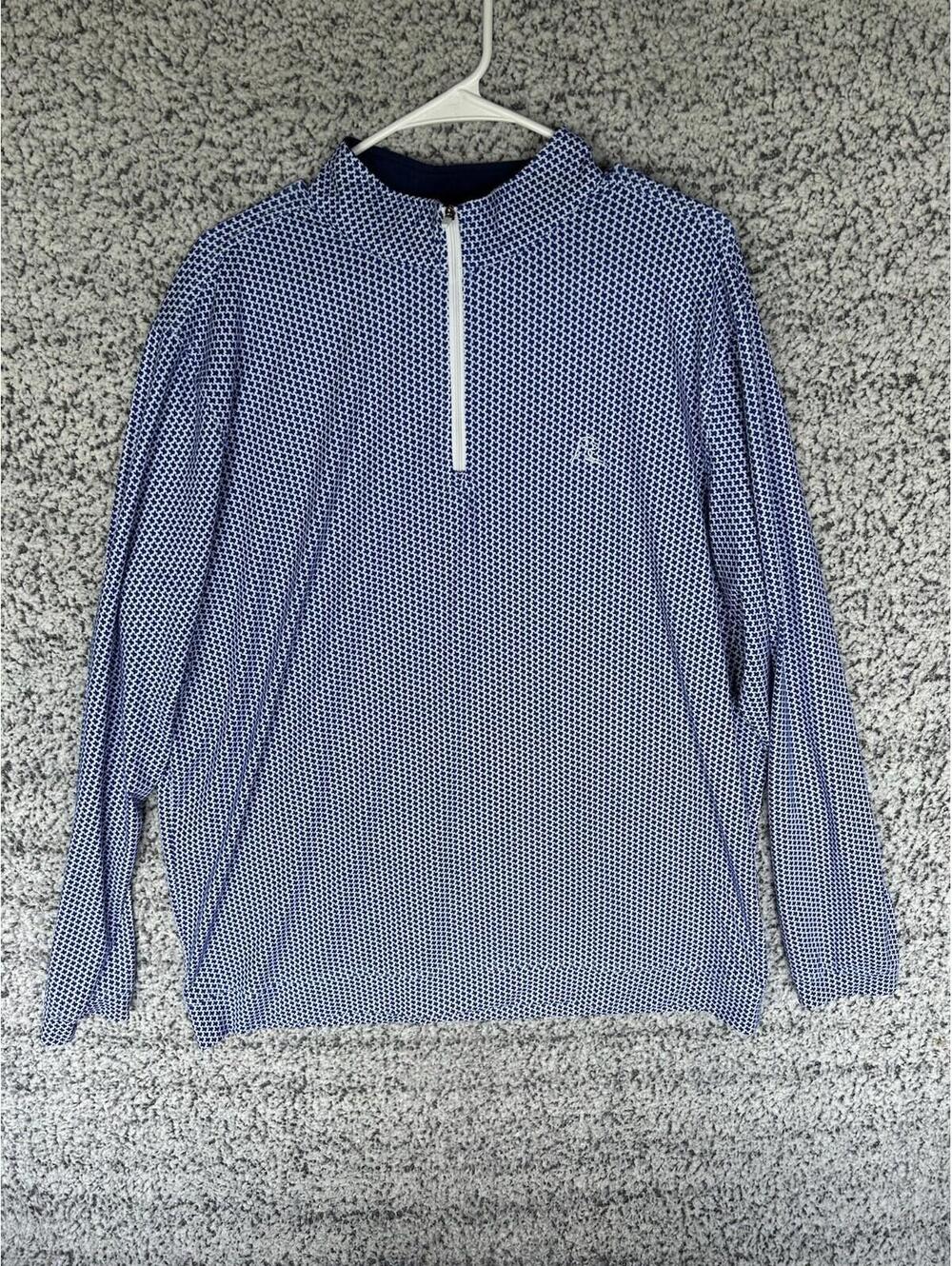 Rhoback  1/4 Zip Golf Pullover Don't Mess Texas Print Men's Size XL Excellent